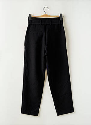 Pantalon drept croială morcov talie înaltă negru MORGAN femeie