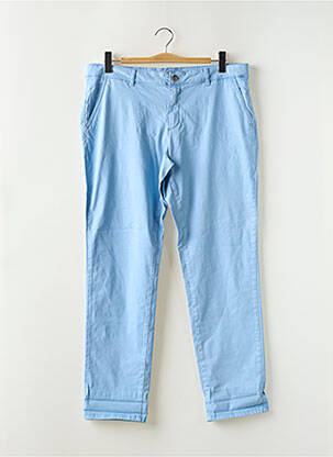 Pantalon chino țesătură poplin mărime normală albastru MORE & MORE femeie