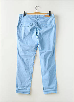 Pantalon chino țesătură poplin mărime normală albastru MORE & MORE femeie