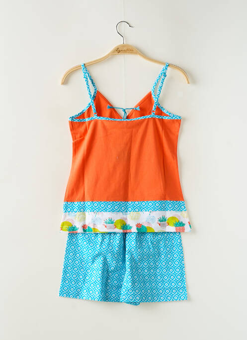 Pijamale scurte mâneci cu bretele ajustabile albastru ROSE POMME femme