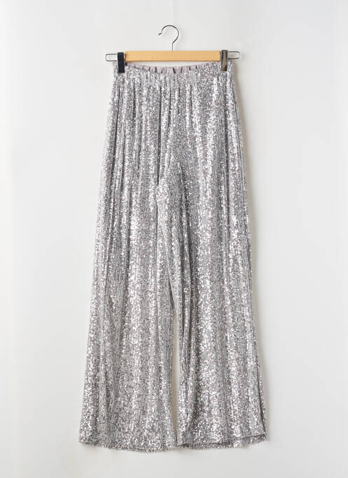 Pantalon larg argintiu VERO MODA femeie