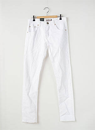 Pantalon slim închidere cu fermoar sub clapetă cu nasturi alb SHINE ORIGINAL bărbat