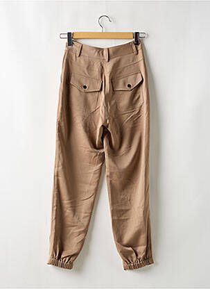 Pantalon drept talie cu cleme talie înaltă bej GUESS femeie