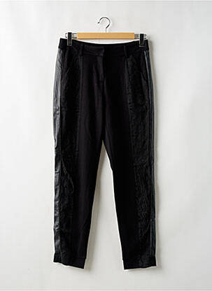 Pantalon chino broderie galoni laterali mărime normală negru NÜ femeie
