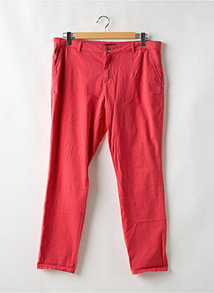 Pantalon chino țesătură poplin mărime normală roșu MORE & MORE bărbat