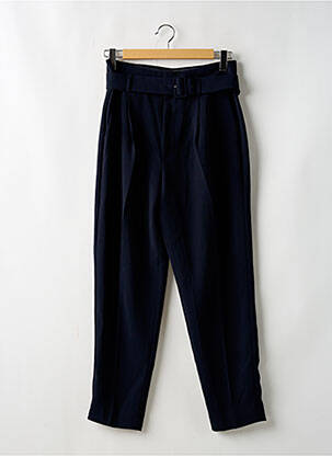 Pantalon drept croială morcov talie înaltă albastru MANGO femeie