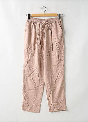 Pantalon chino țesătură poplin mărime normală roz MANGO femeie