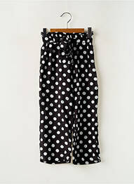 Pantalon drept țesătură poplin talie elastică negru EMC (EVERYTHING MUST CHANGE) fată
