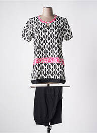 Pijama decolteu în v negru ROSE POMME femeie