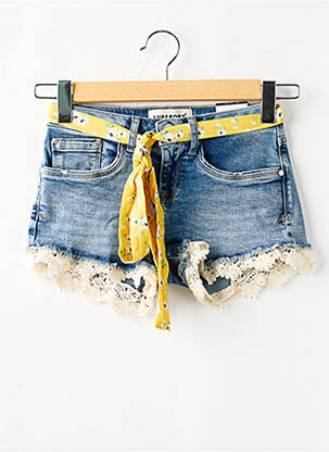Șort țesătură denim talie joasă albastru SUPERDRY femeie