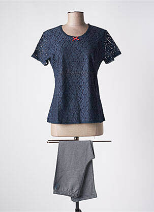 Pijama țesătură jerseu albastru ROSE POMME femme