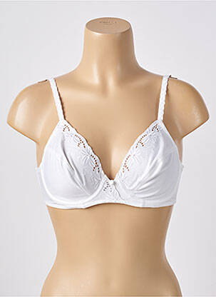 Sutien efect material satinat sutien cupe întregi cu decolteu înalt bej PLAYTEX femeie