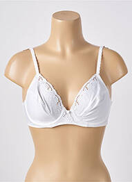Sutien efect material satinat sutien cupe întregi cu decolteu înalt bej PLAYTEX femme