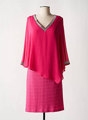 Rochie midi mâneci 3/4 mâneci 3/4 roz FRANK LYMAN femeie