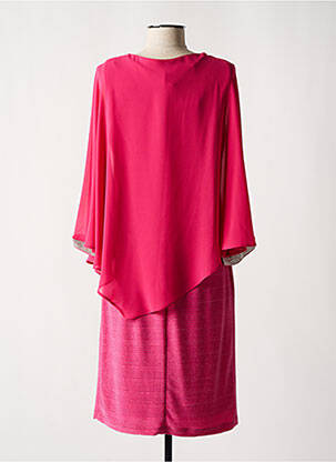Rochie midi mâneci 3/4 mâneci 3/4 roz FRANK LYMAN femeie