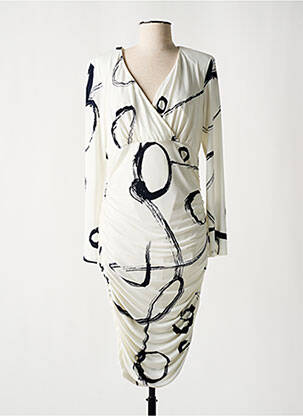 Rochie midi bej FRANK LYMAN femeie