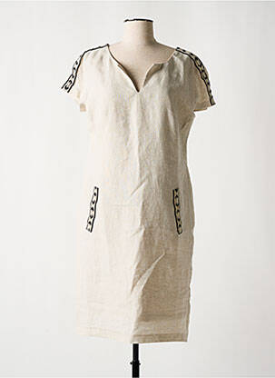 Rochie midi bej ESTEL COLLECTION femeie