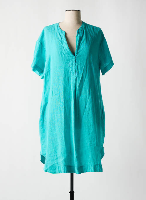 Tunică mâneci scurte albastru BLANC BOHEME femeie