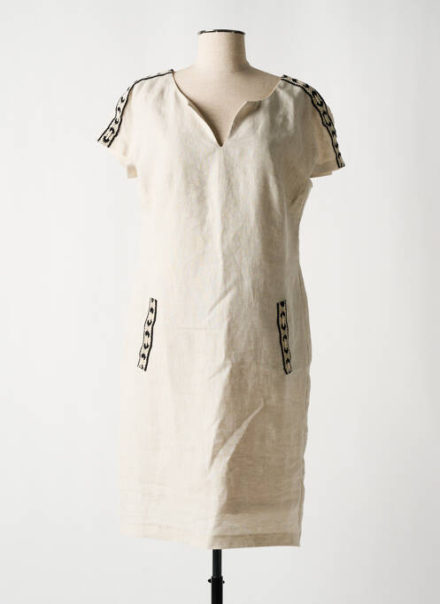 Rochie midi bej ESTEL COLLECTION femeie