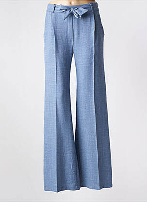 Pantalon larg albastru BRIEFLY femeie