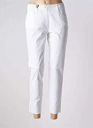 Jegging țesătură poplin mărime normală alb EAST DRIVE femeie