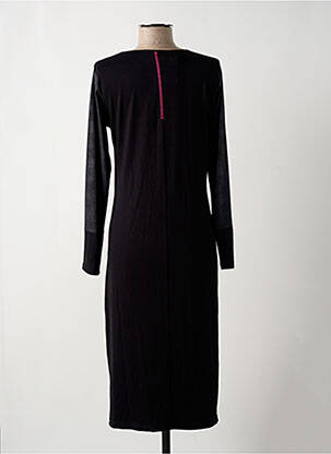 Rochie midi imprimeu fantezie mâneci lungi negru JEAN GABRIEL femeie