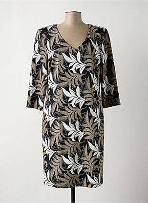 Rochie midi mâneci 3/4 mâneci 3/4 negru FRANK LYMAN femeie