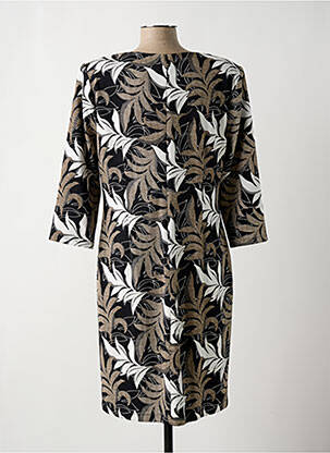 Rochie midi mâneci 3/4 mâneci 3/4 negru FRANK LYMAN femeie