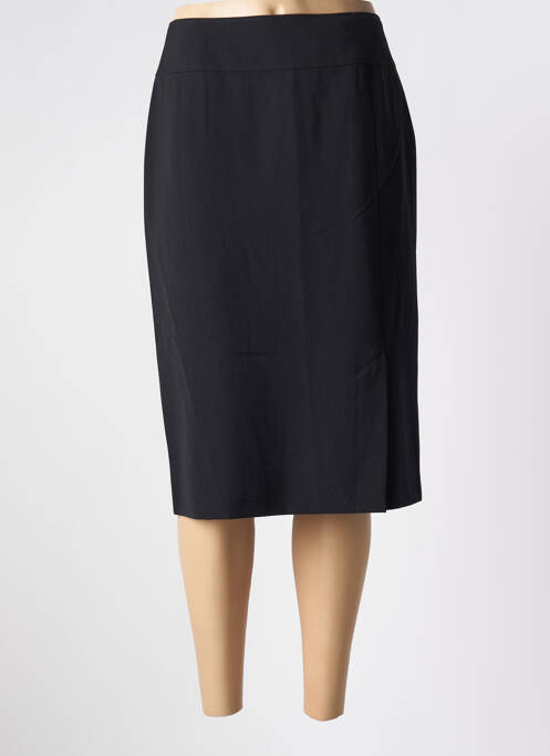 Fustă midi talie cu cleme negru SOMMERMANN femme