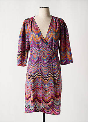 Rochie midi mâneci 3/4 mâneci 3/4 violet MOLLY BRACKEN femeie
