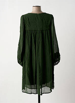 Rochie scurtă croială evazată mâneci lungi verde FRACOMINA femeie