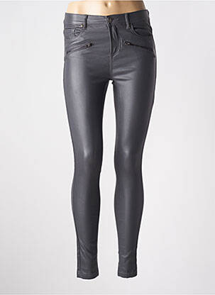Pantalon slim țesătură acoperită mărime normală gri B.YOUNG femeie