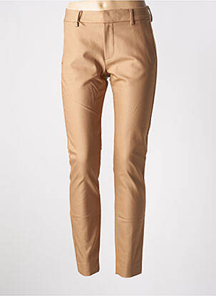 Pantalon chino țesătură poplin talie înaltă bej MOS MOSH femeie