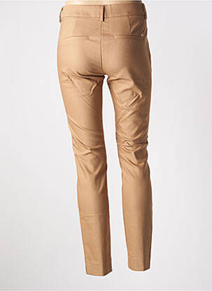 Pantalon chino țesătură poplin talie înaltă bej MOS MOSH femeie