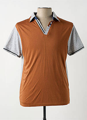 Polo țesătură jersey mâneci scurte maro BLUE SOUL bărbat