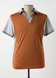 Polo țesătură jersey mâneci scurte maro BLUE SOUL bărbat