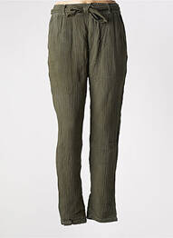 Pantalon drept talie înaltă talie înaltă verde TEDDY SMITH femme