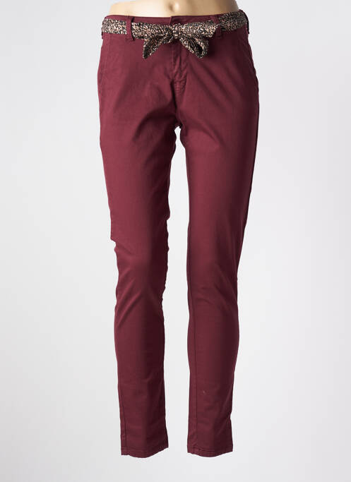Pantalon chino roșu LE TEMPS DES CERISES femeie
