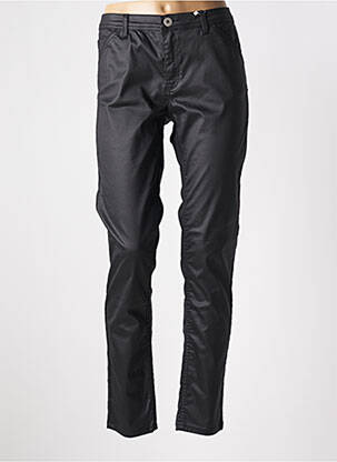 Pantalon slim țesătură acoperită mărime normală negru TBS femeie