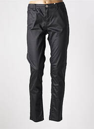 Pantalon slim țesătură acoperită mărime normală negru TBS femeie