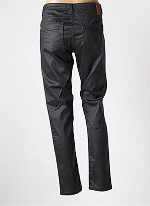 Pantalon slim țesătură acoperită mărime normală negru TBS femeie