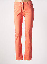 Pantalon slim țesătură poplin mărime normală portocaliu SAINT JAMES femme
