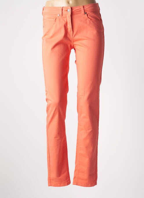 Pantalon slim țesătură poplin mărime normală portocaliu SAINT JAMES femme