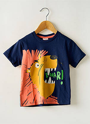 Tricou croială dreaptă mâneci scurte albastru BOBOLI băiat