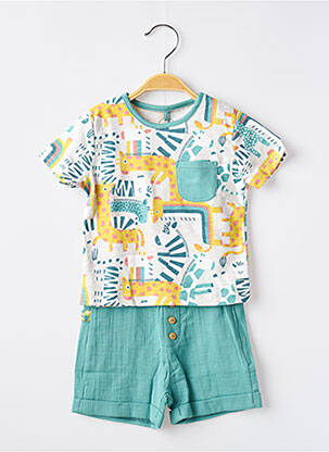 Set șort verde BOBOLI băiat