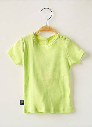 Tricou croială cambrată mâneci scurte verde BOBOLI fată