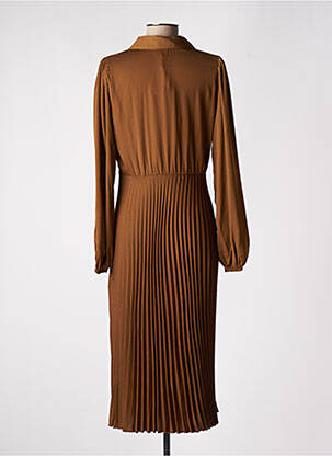 Rochie midi mâneci lungi mâneci lungi maro NUUBAA femeie