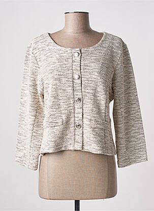 Jachete casual guler rotund bej CREAM femeie