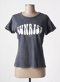 Tricou serigrafie mâneci scurte gri GARCIA femme