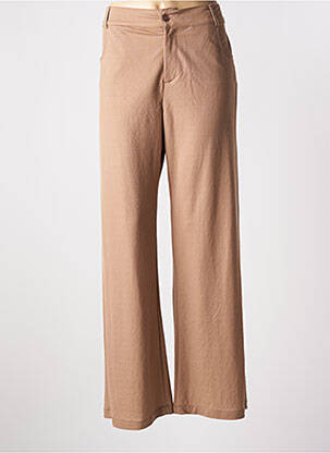 Pantalon larg bej SEE THE MOON femeie